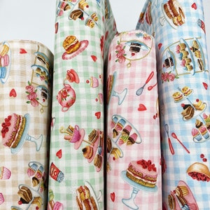 Afternoon Tea Fabric 100% Cotton Baked with Love Fabric by Yard Dinning Cotton Fabric Michael Miller Cupcakes Fabrics Collection Kitchen