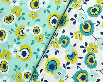 Morning Light Floral Fabric Cotton 100% Cotton Fabric Morning Light Morning Dew Cotton Morning Light Cloud Bluebird Cotton by Yard Fabric
