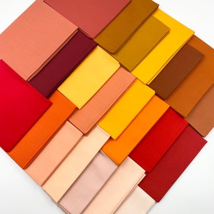 Pure Solids 22 Fat Quarters Bundle Fabric Art Gallery Harvesting Edition 100% Premium Cotton Fabric Bundle Quilting Fat Quarter Quilt Fabric