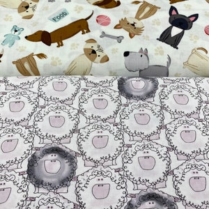 Paw-sitively Awesome Fabric 100% Cotton Sheep and Dog Studio E Fabric A Trip to the Farm Cotton Fabric by Yard Animal Cotton Nursery Fabric