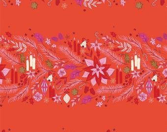 AGF Christmas Fabric Cotton 100 percent Cotton Fabric Holiday Fabric Cotton by the Yard Twinkling Ornaments, Wrapping Presents Cozy Sweaters