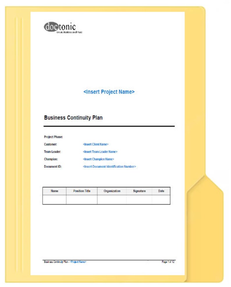 Business Continuity Plan Template - Etsy