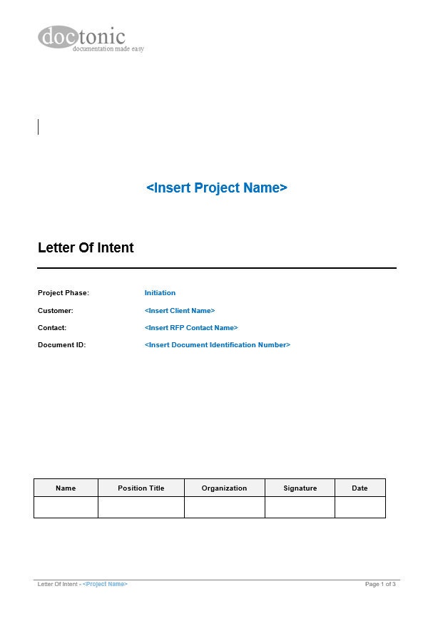 Letter of Intent to Respond Template - Etsy
