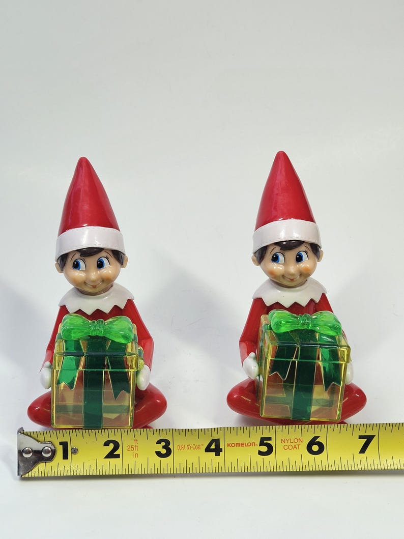 Vintage Elf on the Shelf Figures Set of 2 – Cross-legged Christmas ...