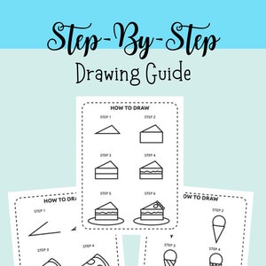 Step-By-Step Drawing Guide for Kids-Printable Drawing Activity-Learn to Draw-Drawing Activity-How to Draw-Elementary Art-Instant Download