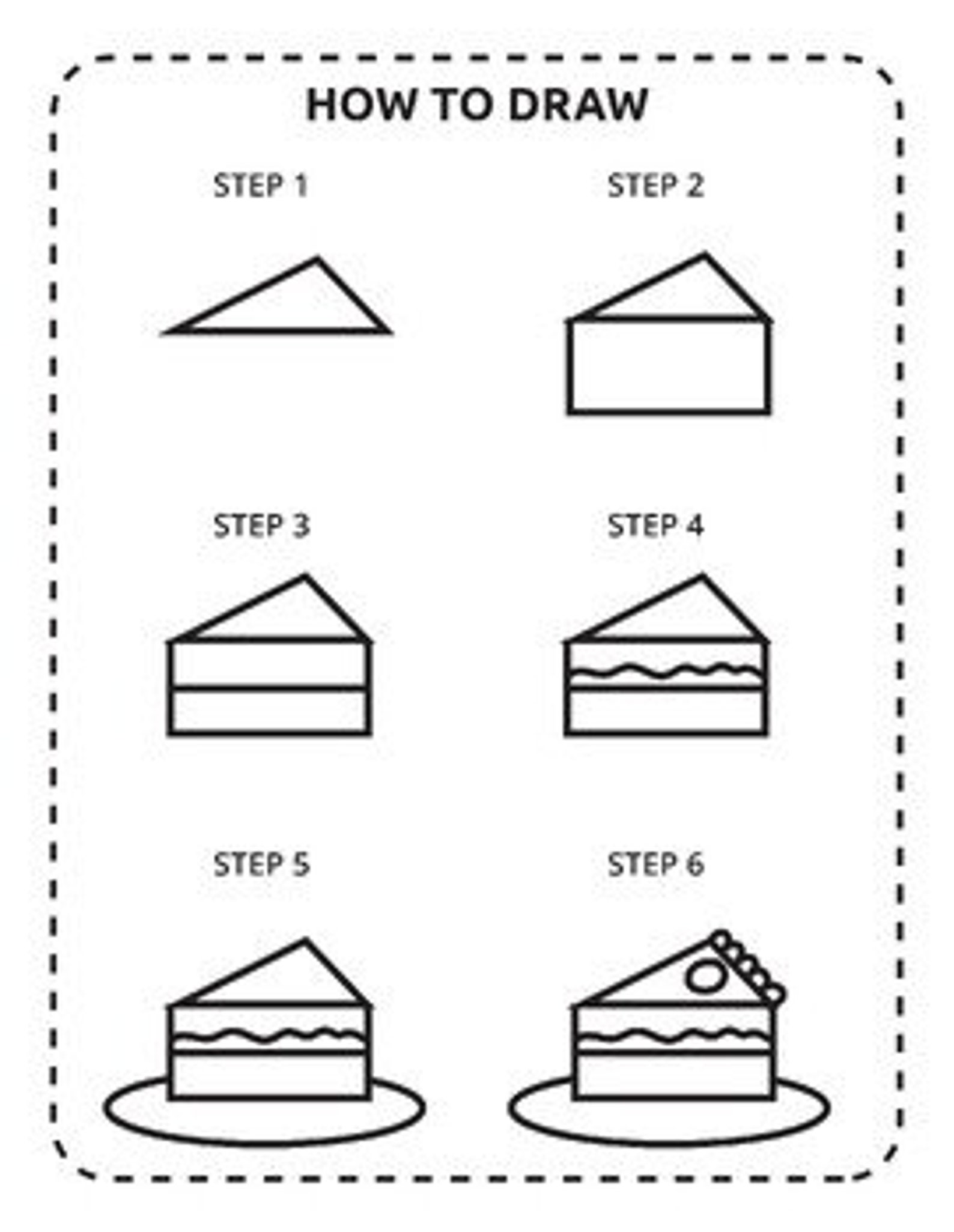 Step-by-step Drawing Guide for Kids-printable Drawing Activity-learn to ...