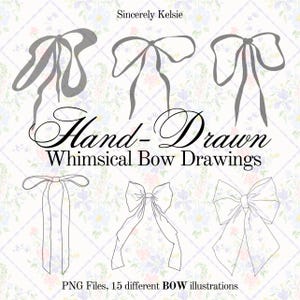 Hand-Drawn Illustrations: Wedding Dresses | PNG files | 10 digital images