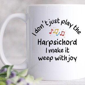 Harpsichord Coffee Mug, Gifts For Musicians, Gift For Harpsichord Player, Music Gift, Music Lover Gift, Musician Gifts