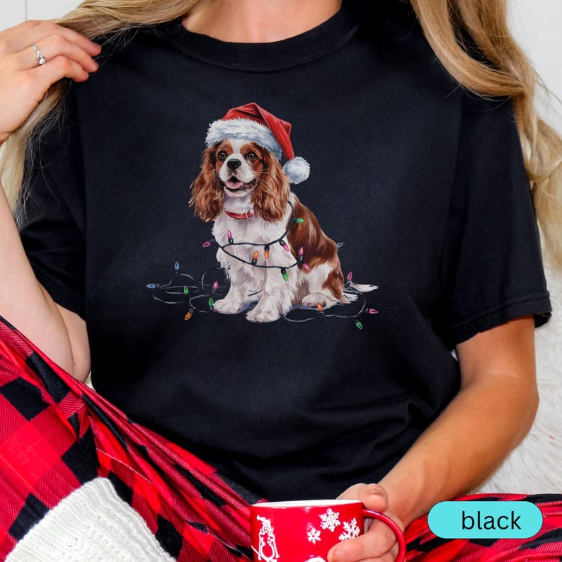 NEWEI Acrylic Christmas Cavalier King Charles Spaniel Dog Earrings - Cute Dangle Drop Jewelry - View #7