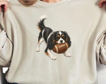 Tricolor Cavalier Football Sweatshirt, Game Day Gildan Crewneck