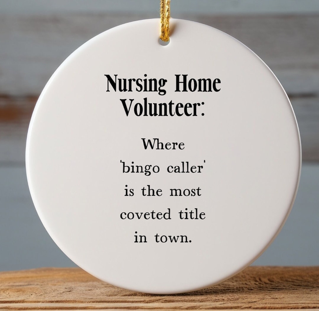 Volunteer Gift Nursing Home Ornament Caregiver Keepsake Etsy