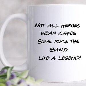 Banjo Coffee Mug, Gifts For Musicians, Music Gift, Music Lover Gift, Musician Gifts, Gift For Banjo Player