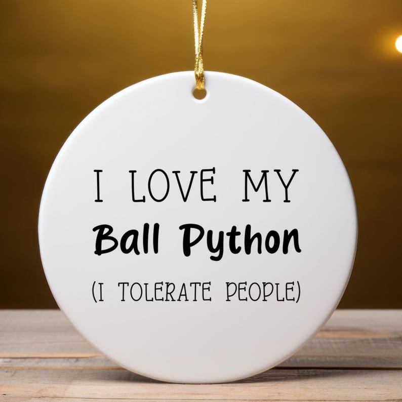 Ball Python Ornament, Ball Python Lover Gift, Herpetology Gift, Reptile Enthusiast, Exotic Pet Gift, Reptile Ornament afbeelding 4