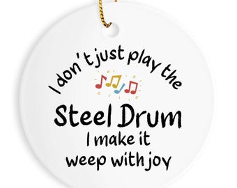 Steel Drum Ornament, Gifts For Musicians, Gift For Steel Drum Player, Music Gift, Music Lover Gift, Musician Gifts