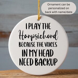 Harpsichord Ornament, Gift For Harpsichord Player, Gifts For Musicians, Music Gift, Music Lover Gift, Musician Gifts