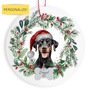 Doberman And Jesus Sitting On The Moon Car Hanging Ornament, Lovely