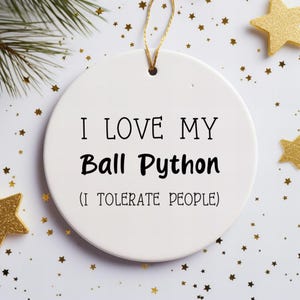 Ball Python Ornament, Ball Python Lover Gift, Herpetology Gift, Reptile Enthusiast, Exotic Pet Gift, Reptile Ornament afbeelding 13