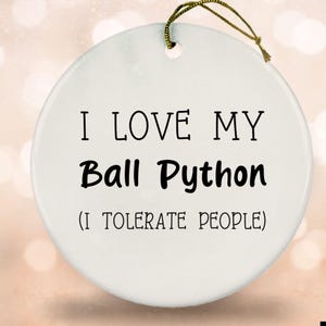 Ball Python Ornament, Ball Python Lover Gift, Herpetology Gift, Reptile Enthusiast, Exotic Pet Gift, Reptile Ornament afbeelding 3