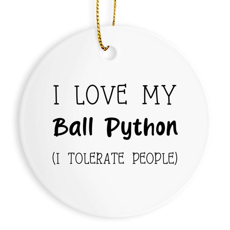 Ball Python Ornament, Ball Python Lover Gift, Herpetology Gift, Reptile Enthusiast, Exotic Pet Gift, Reptile Ornament afbeelding 1