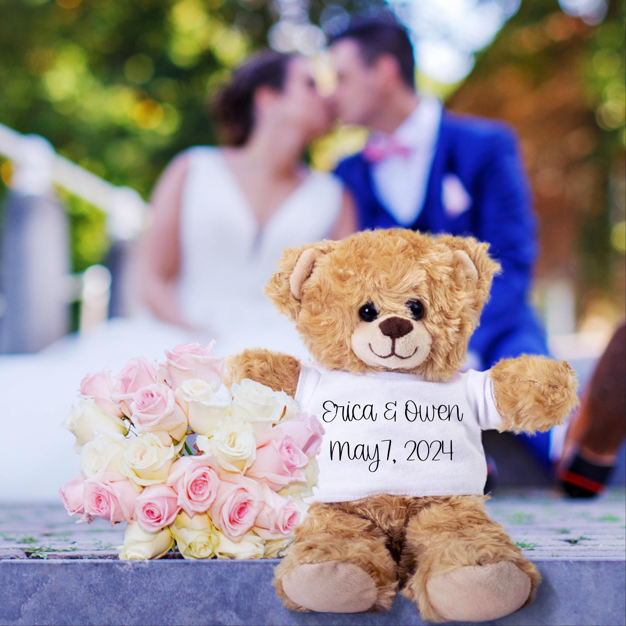 Custom Teddy Bear, Personalized Plush Stuffed Animal, Photo Text T ...