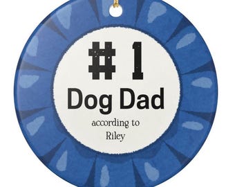 Personalized Dog Parent Ornament, Custom Dog Mom Dog Dad Gift