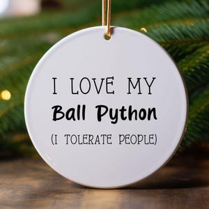 Ball Python Ornament, Ball Python Lover Gift, Herpetology Gift, Reptile Enthusiast, Exotic Pet Gift, Reptile Ornament afbeelding 8