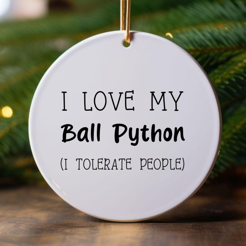 Ball Python Ornament, Ball Python Lover Gift, Herpetology Gift, Reptile Enthusiast, Exotic Pet Gift, Reptile Ornament afbeelding 8