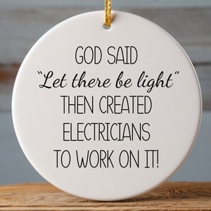 Electrician Gifts, Gift for Electrician, Handyman Gift, Contractor Gift, Electrician Ornament, Funny Electrician Gifts, Sparky Gift