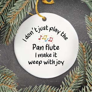Pan Flute Ornament, Gift For Pan Flute Player, Music Lover Gift, Music Gift, Musician Gifts, Gifts For Musicians