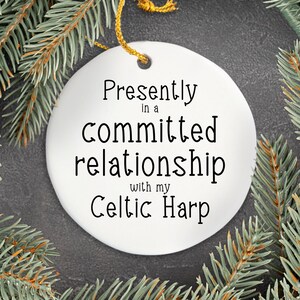 Celtic Harp Ornament, Gifts For Musicians, Gift For Celtic Harp Player, Music Gift, Musician Gifts, Music Lover Gift