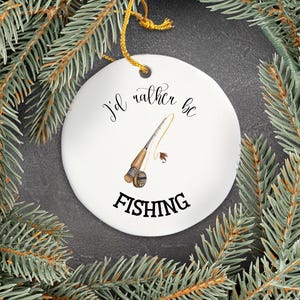 Fishing Ornament, Fisherman Gift, Fishing Decor, Angler Gift, Fishing Gear Gift, Hobby Ornament, Fish Lover Gift, Sportsman Gift