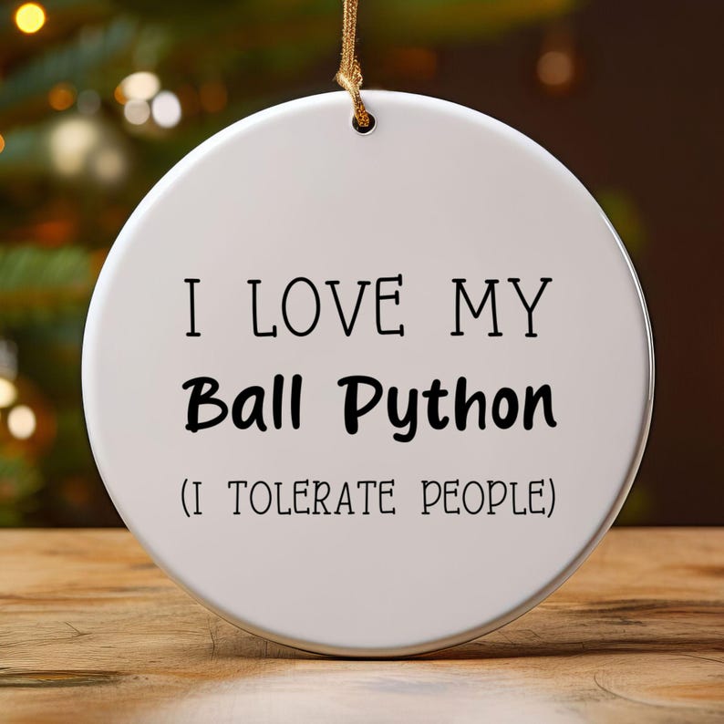 Ball Python Ornament, Ball Python Lover Gift, Herpetology Gift, Reptile Enthusiast, Exotic Pet Gift, Reptile Ornament afbeelding 11