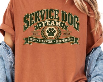 Personalized Service Dog Shirt, Service Dog Handler Gift, Working Dog Team Tee