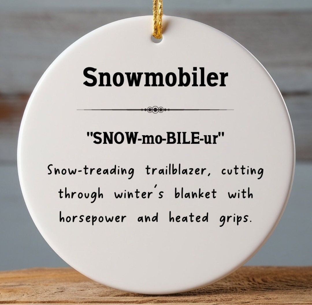 Snowmobiler Ornament, Snowmobile Gift, Winter Sports Gift, Snowmobile Decor, Winter Fun Keepsake
