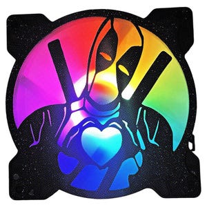 Deadpool Fan Grill shroud Cover 120 mm 3D gedruckter PC-Lüfter für Computer