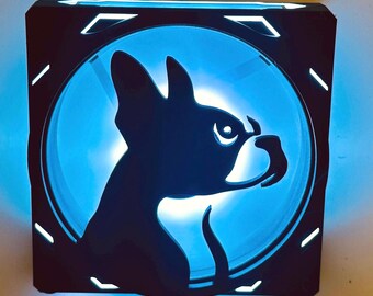 Boston Terrier PC Fan Grill Cover, 3D Printed Computer Grill