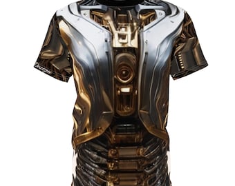 Robot Armored Unisex Tee, Sci-Fi Graphic T-Shirt, Futuristic Mech Men's Shirt, Technology Lovers Tee, Geeky Unisex Top, Robot Armor Tee