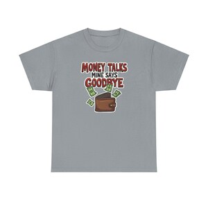 Camiseta engraçada com tema de dinheiro | Design de nota de dólar de desenho animado | Presente engraçado para amigos | Camiseta gráfica sarcástica de dinheiro | Moda casual para adultos
