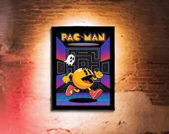 アーケードポスター パックマン レトロビデオゲームプリント 80年代