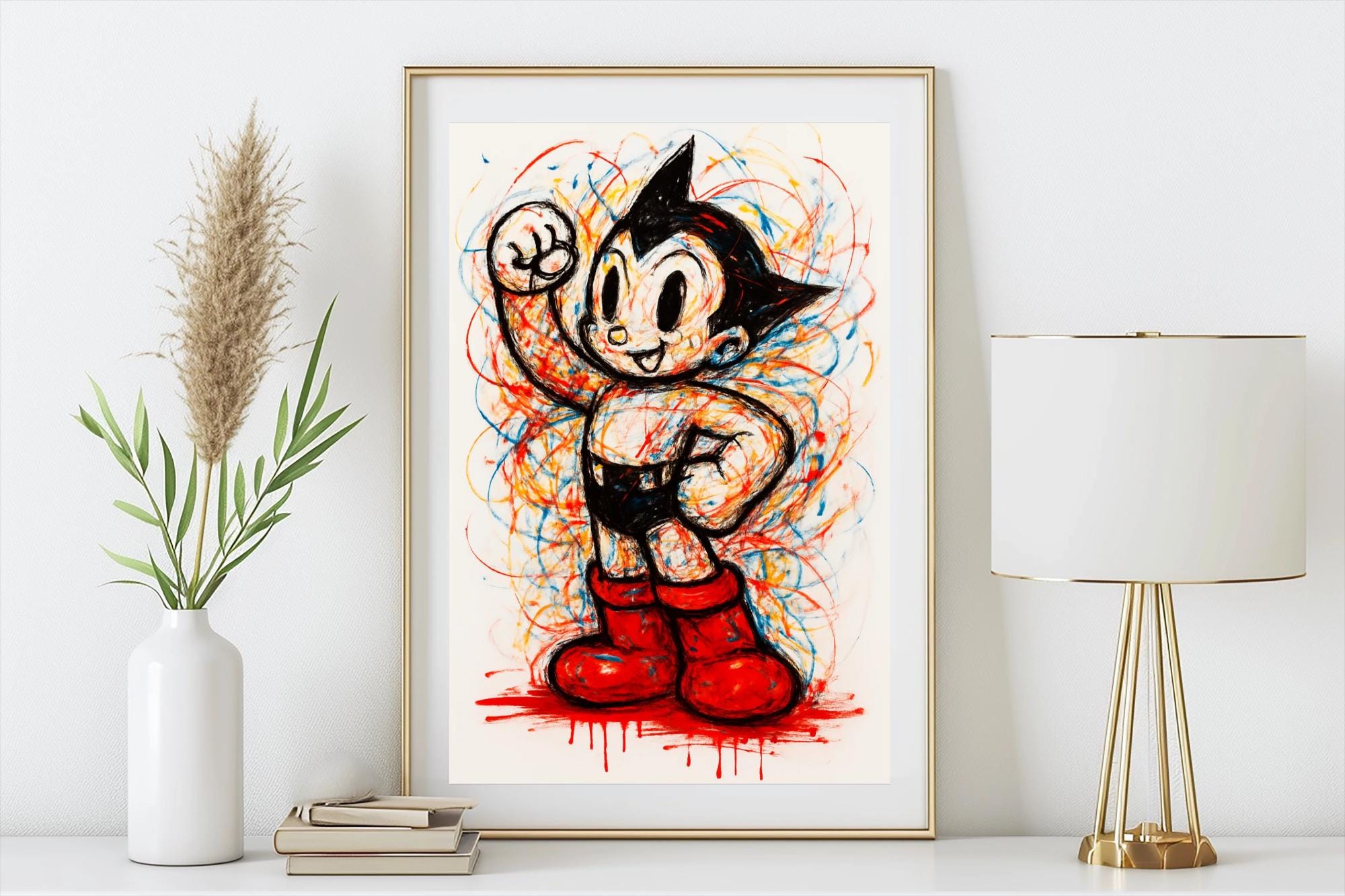 Astro Boy Graffiti Art Print Abstract Expressionism Anime Fan Art ...