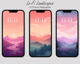 iphone Wallpapers Landscape, LoFi, Hand Painting Wallpapers, iPhone, Minimal Smartphone Wallpaper, android, samsung, watercolour