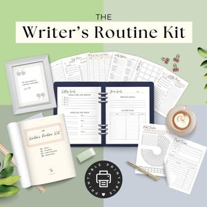 Writers Planner | Writing Habit Tracker Package | Planner for Screenwriter, Author & Playwright | Printable Planner | Develop Writing Habits