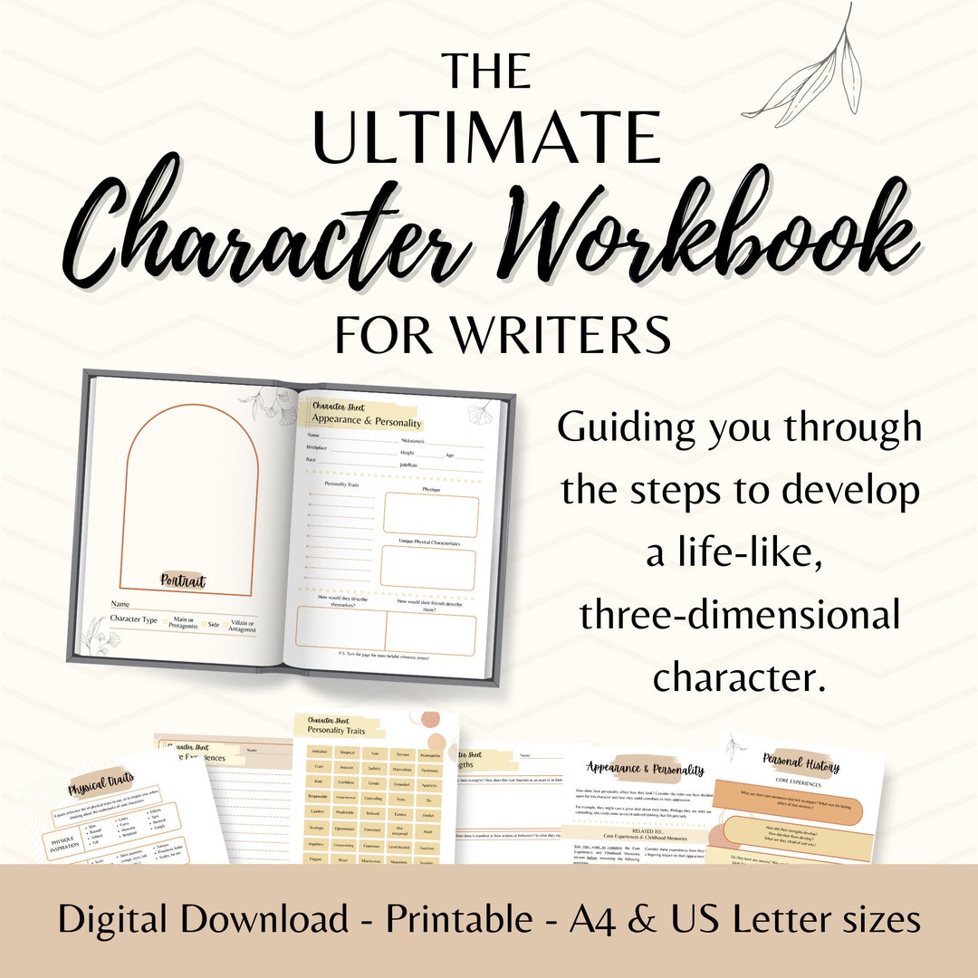 Ultimate Character Workbook for Writers, Authors, Playwrights Character ...