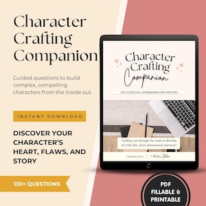 Character Workbook for Writers, Authors, Playwrights | Character Development | Creative Writing Prompts | Printable & fillable PDF