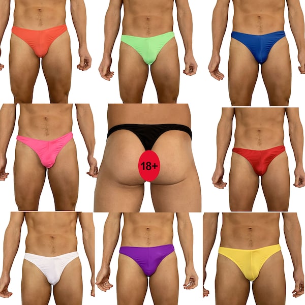 Comfortable Mens Stretch Spandex G-string, Thong briefs, lingerie for men, comfy male undies