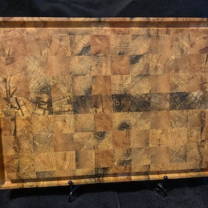 Reclaimed Oak End Grain Cutting Board