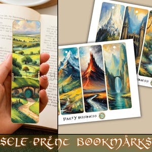 Herr der Ringe Lesezeichen | Digitaler Download | 8 Herr der Ringe inspirierte Designs | Fantasy Lesezeichen Set | Mittelerde Lese Accessoires