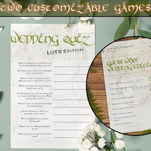 Magical Wedding Games: Elven Fantasy Party, Couple's Quiz (Canva Template Digital Download)