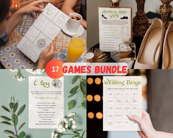 LOTR Wedding Printable Games BUNDLE Instant Download Digital Canva Editable Template - Lord of the Rings / Hobbit - DIY Self Print