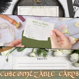 LOTR Wedding Well Wishes & Marriage Advice Card | Speech Note Card | Instant Digital Download | Editable Canva Template | DIY Self Print
